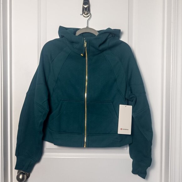 NWT Lululemon Scuba Oversized Full-Zip Hoodie - XS/S Storm Teal/Gold - Picture 3 of 8